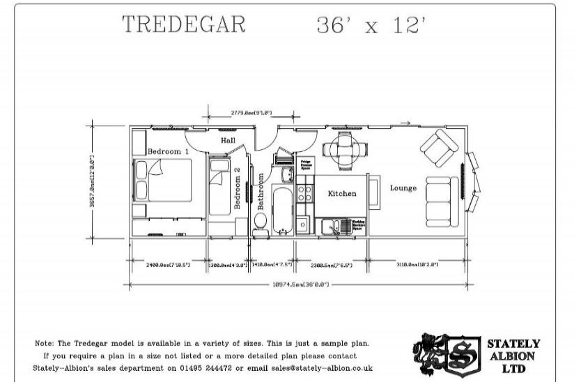Two Bed Stately Albion Tredegar (36x12) Two Bed Stately Albion Tredegar (36x12)
