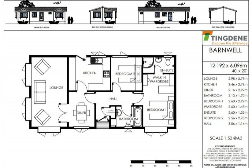 Two Bed Tingdene Barnwell (36x20) Two Bed Tingdene Barnwell (36x20)