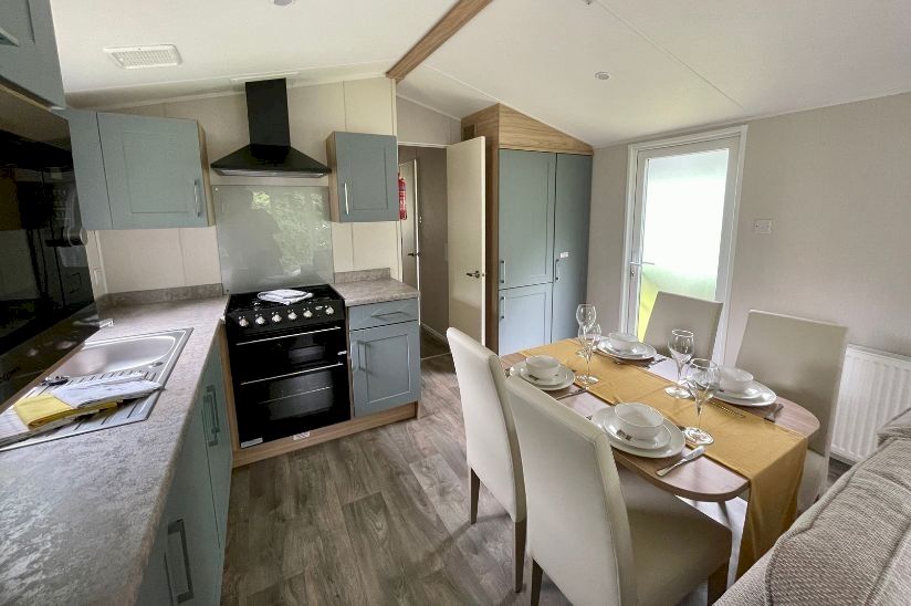 Kitchen and dining space Kitchen and dining space