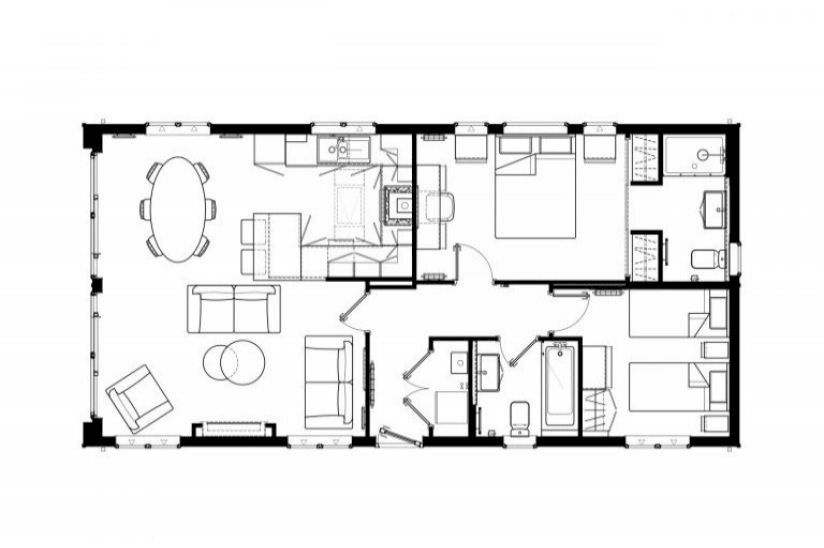 Two Bed Omar Kingfisher (45x20) Two Bed Omar Kingfisher (45x20)